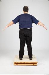 Whole Body Man White Casual Overweight Studio photo references